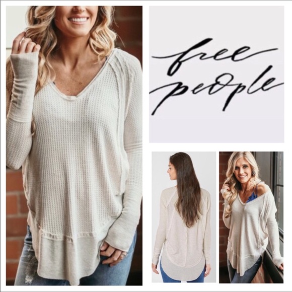 Free People Tops - Free People Oatmeal Catalina Thermal Tunic.  NWT.